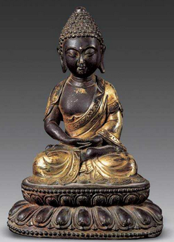 明代鎏金佛像造型細(xì)致精美，栩栩如生，一尊鎏金佛像拍賣上1.2億