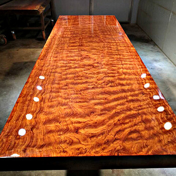 奥坎实木大板黄花梨老板办公桌原木餐桌茶桌会议桌