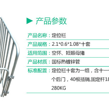 凯力德机械母猪养猪设备限位栏