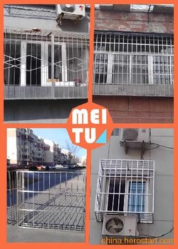 北京昌平回龙观安装断桥铝阳台防护栏护网安装不锈钢防盗窗安装防盗网