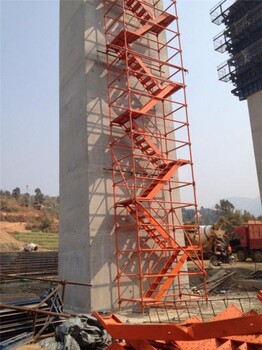 新型梯笼箱式焊接安全爬梯工地框架防护平台中铁桥梁施工爬梯