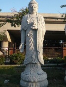芝麻白花崗巖佛像釋迦摩尼