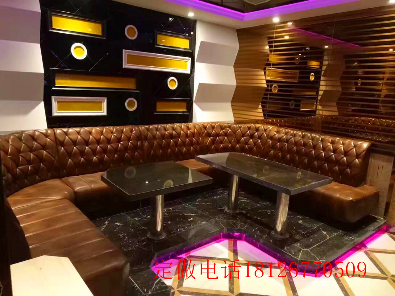 广州ktv酒吧l7字型包厢软包咖啡西餐厅酒店会所工程家具组合卡座沙发