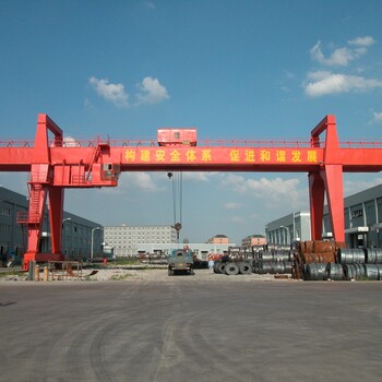 泰安出售10吨二手单柱梁龙门吊跨度20米二手龙门吊起重机轨道