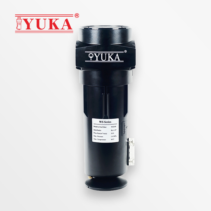 YUKA宏日嘉高效旋风式气水分离器气水分离压缩空气精密过滤器WS100