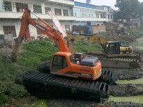 银川市--湿地挖掘机--水上挖掘机出租--沼泽挖掘机出租图片1