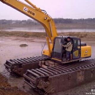 水上挖掘机-河道清淤挖掘机--水陆挖掘机出租-洛阳骏达图片4