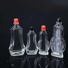 60ml玻璃瓶黄道益四方玻璃瓶蜂蜜瓶白酒瓶玻璃100ml酒瓶图片