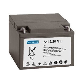 阳光蓄电池A412/20G5胶体免维护蓄电池