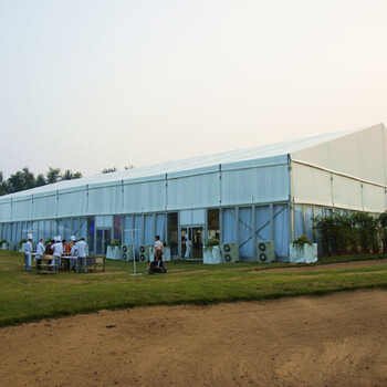 高山篷房-欧式白色大棚-跨度50M宽-铝合金框架