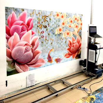 新品上市墙面壁画打印机户外大型喷绘墙体彩绘机进口三喷头3d绘画