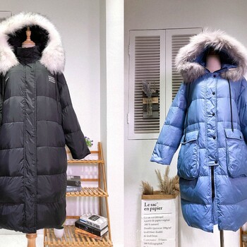 芭芘瑞雅2019冬裝大毛領(lǐng)新款羽絨服品牌折扣女裝貨源批發(fā)反季清倉(cāng)羽絨服