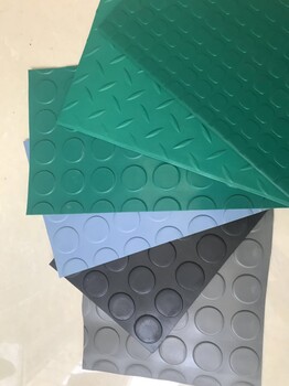 批發(fā)橡膠板3mm綠色防滑橡膠墊過街天橋柳葉紋防滑橡膠皮