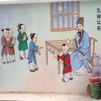 河南幼儿园手绘壁画之国学壁画传统文化壁画公司