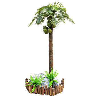 仿真椰子树假椰树室内装饰热带树仿真棕榈树配底板酒店展厅摆放