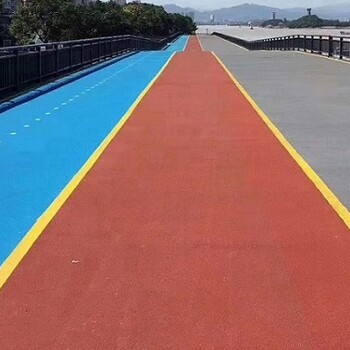 承接全國地區(qū)彩色陶瓷顆粒防滑路面，彩色防滑綠道業(yè)務(wù)