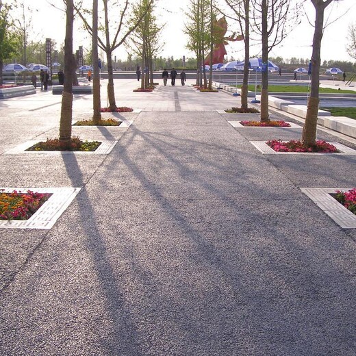 景琪提供河源彩色透水混凝土商业广场防滑透水路面材料