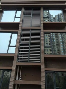 河北省保定市百叶空调护栏，保定组装式百叶窗，锌钢飘窗护栏，新型防盗网