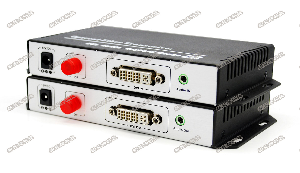 DVI光端机带USB键鼠功能KVM光端机单模多模单纤FC接口光纤收发器
