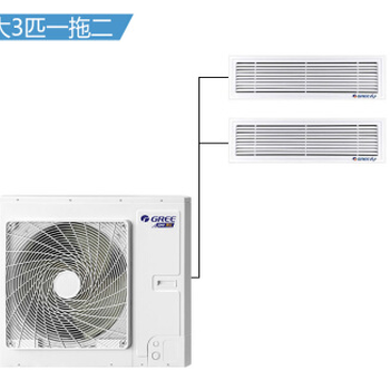天津格力中央空调雅居系列大3匹一拖二单风机壳体家用中央空调