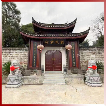 石獅子雕刻祠堂門前石獅子擺放惠安石雕獅子批發(fā)