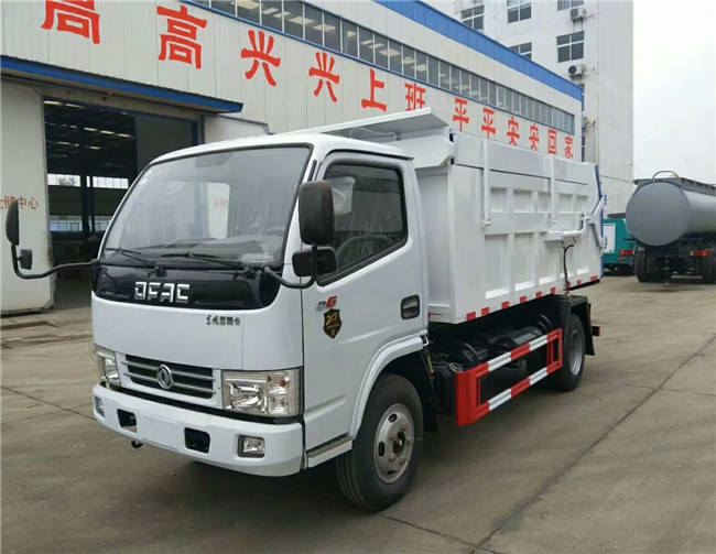 东风天锦15方挂桶式垃圾车 6吨自卸式垃圾车