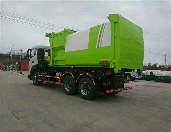 3吨东风压缩式垃圾车 东风多利卡挂桶式垃圾车
