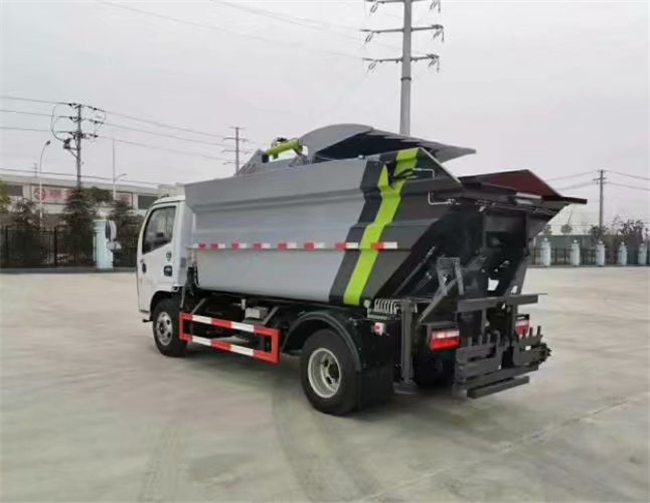 18吨自装卸式垃圾车 蓝牌东风4方餐厨垃圾车