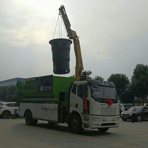 4吨挂桶式垃圾车东风12方移动压缩垃圾站