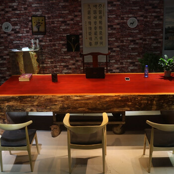 很大气的红花梨大板桌哪里有卖天然整体脚大板桌花梨木实木原木大板桌