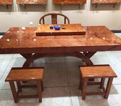 福州巴花大板桌厂家天然原木实木办公桌老板桌进口花梨木