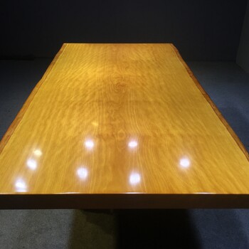 黄花梨实木大板桌简约现代原木时尚家具整块无拼接无贴皮非常大气