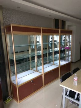 玻璃展示柜钛合金立柱展示柜灯箱展示柜化妆品展示柜厂家