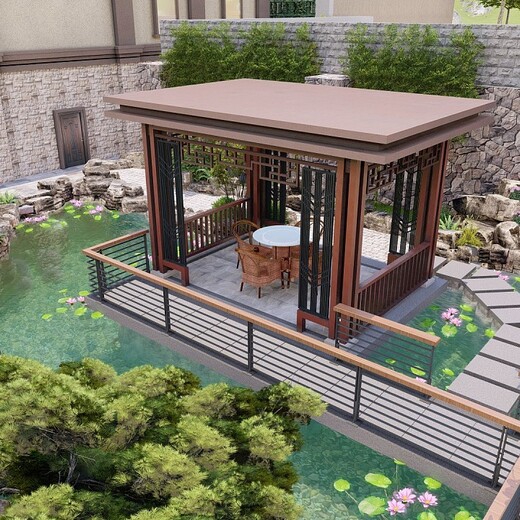杭州两层别墅园林设计,别墅花园设计