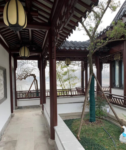 杭州古建筑设计效果图,仿古建筑设计