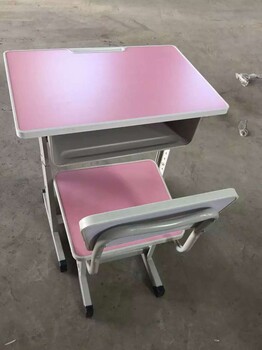厂家学生课桌椅钢制学习桌椅培训班辅导班单双人课桌椅可升降课桌椅