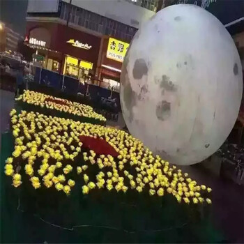 辽宁丹东国庆展品月球气模出售，发光兔子出售，灯光节美陈