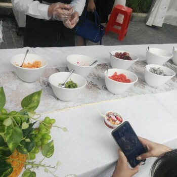 深圳横岗DIY活动上门包办餐饮冰淇淋茶歇自助餐供应办