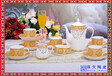 英式咖啡杯套装13/21头绣球花语欧式茶具咖啡具奶杯骨瓷茶具