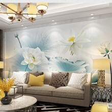 新中式主题酒店壁画包间客房床头背景墙壁画墙布个性定制