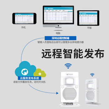 唯创知音WT-P21远程控制语音提示器4G方案统一管理