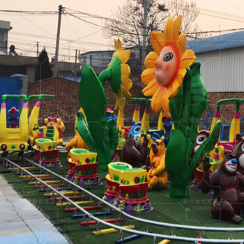 公园火爆儿童项目香蕉火车价格新型欢乐打地鼠轨道游乐设备