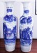 蓝白带蓝瓷大花瓶、景泰蓝大花瓶西安开业花瓶销售