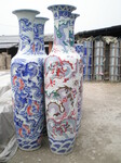 西安陶瓷大花瓶销售开业庆典花瓶陕西迎客松花瓶批发