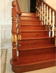 别墅楼梯舒适豪华楼梯起步橡木雕花描金楼梯立柱款式橡木同款原木门定制花型