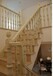 上海松江原木整装厂家设计橡木欧式乳白色楼梯原木门完美曲线橡木实木梯立柱
