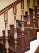 上海别墅混搭实木楼梯选择木质材质定制楼梯简洁线条实木楼梯立柱图片