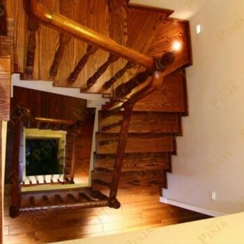 别墅楼梯实木楼梯品家楼梯厂家上海楼梯定制家庭楼梯
