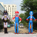 仿真蜘蛛俠蝙蝠俠充氣模型景區巡游演出小丑氣模騎在人身上的人偶氣模