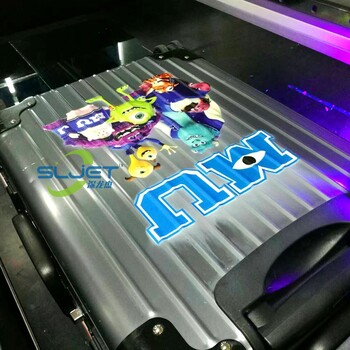 出口东南亚箱包UV彩印机DIY个性定制图案在各类拉杆箱打印机